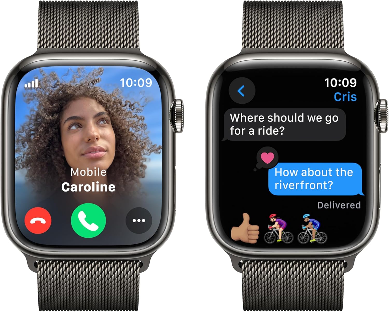 Apple Watch Series 9 (GPS + LTE) 45MM Graphite Stainless Steel & Milanese Loop (Refurbished)