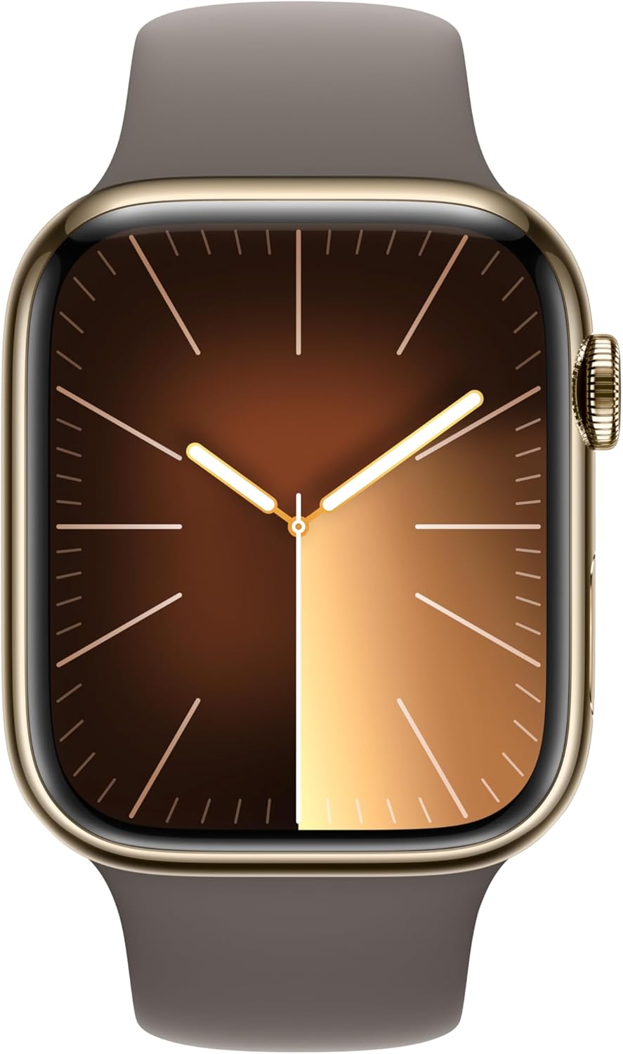 Apple Watch Series 9 (GPS + LTE) 45MM Gold Stainless Steel Case Clay Sport Band (Refurbished)