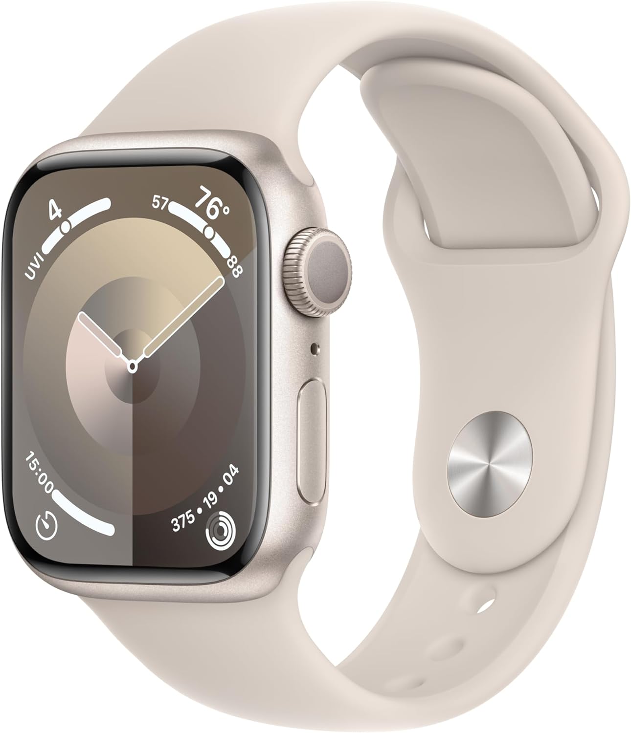 Apple Watch Series 9 (GPS) 41MM Starlight Aluminum Case Starlight Sport Band (Refurbished)
