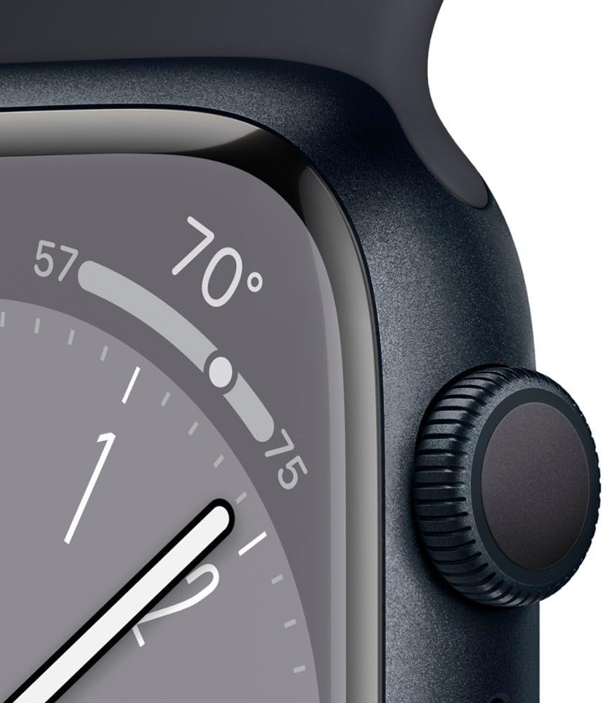Apple Watch Series 8 (GPS) 45MM Midnight Aluminum Case Black Sport Band (Pre-Owned)