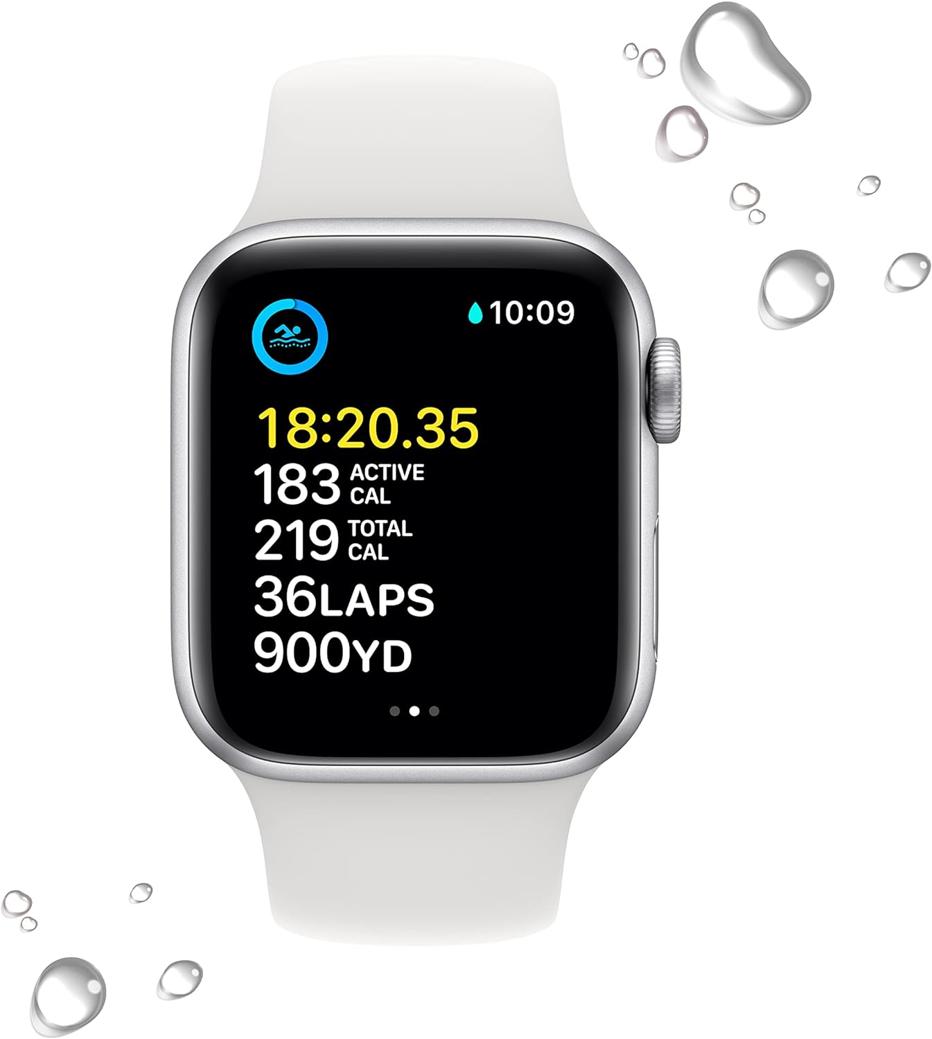Apple Watch Series SE 2nd Gen (GPS) 40MM Silver Aluminum Case White Sport Band (Refurbished)