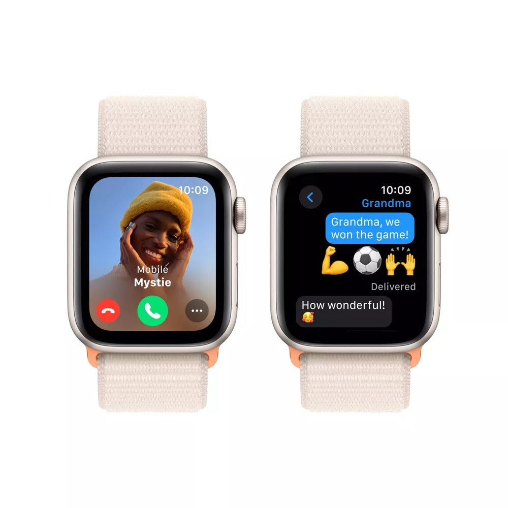 Apple Watch Series SE 2nd Gen (GPS) 40MM Starlight Aluminum Case Starlight Sport Loop (Refurbished)