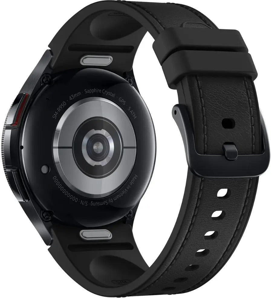 Samsung Galaxy Watch 6 Classic (Bluetooth) 43mm Black Stainless Steel Hybrid Eco-Leather Band (Used)