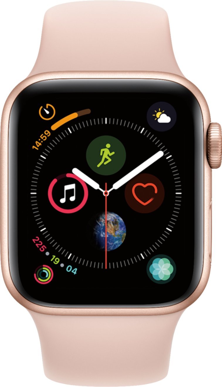 Apple Watch Series 4 (GPS + LTE) 40mm Gold Aluminum Case & Pink Sand Sport Band (Refurbished)