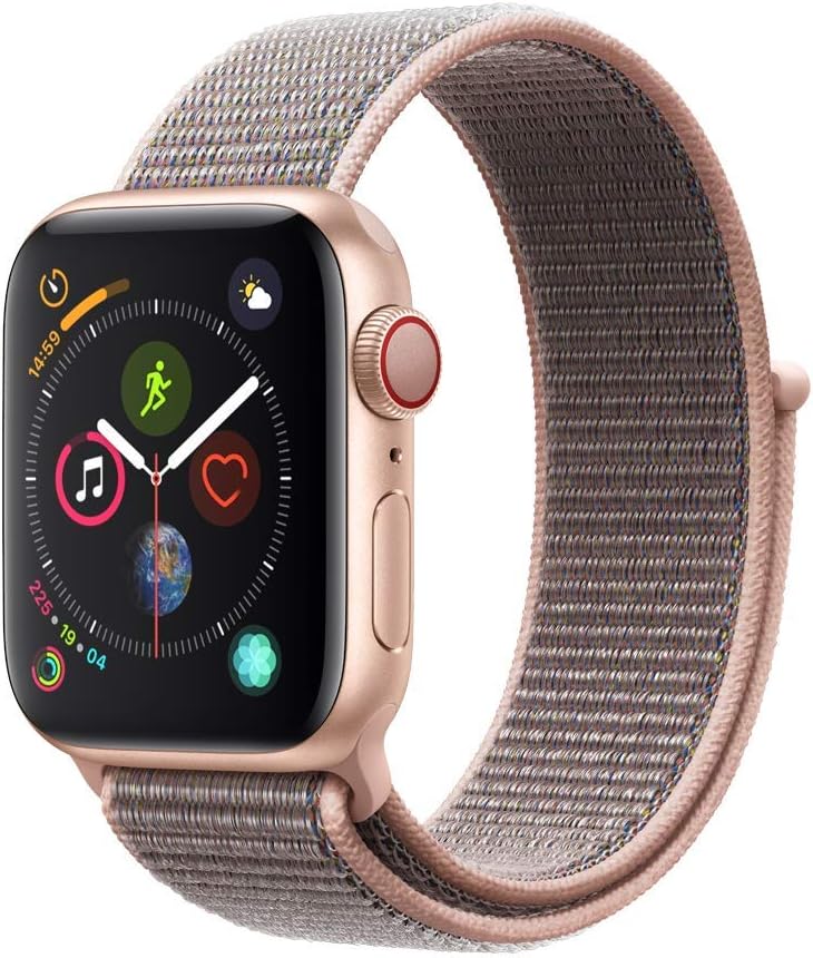 Apple Watch Series 4 (GPS + LTE) 40mm Gold Aluminum Case & Pink Sand Sport Band (Refurbished)