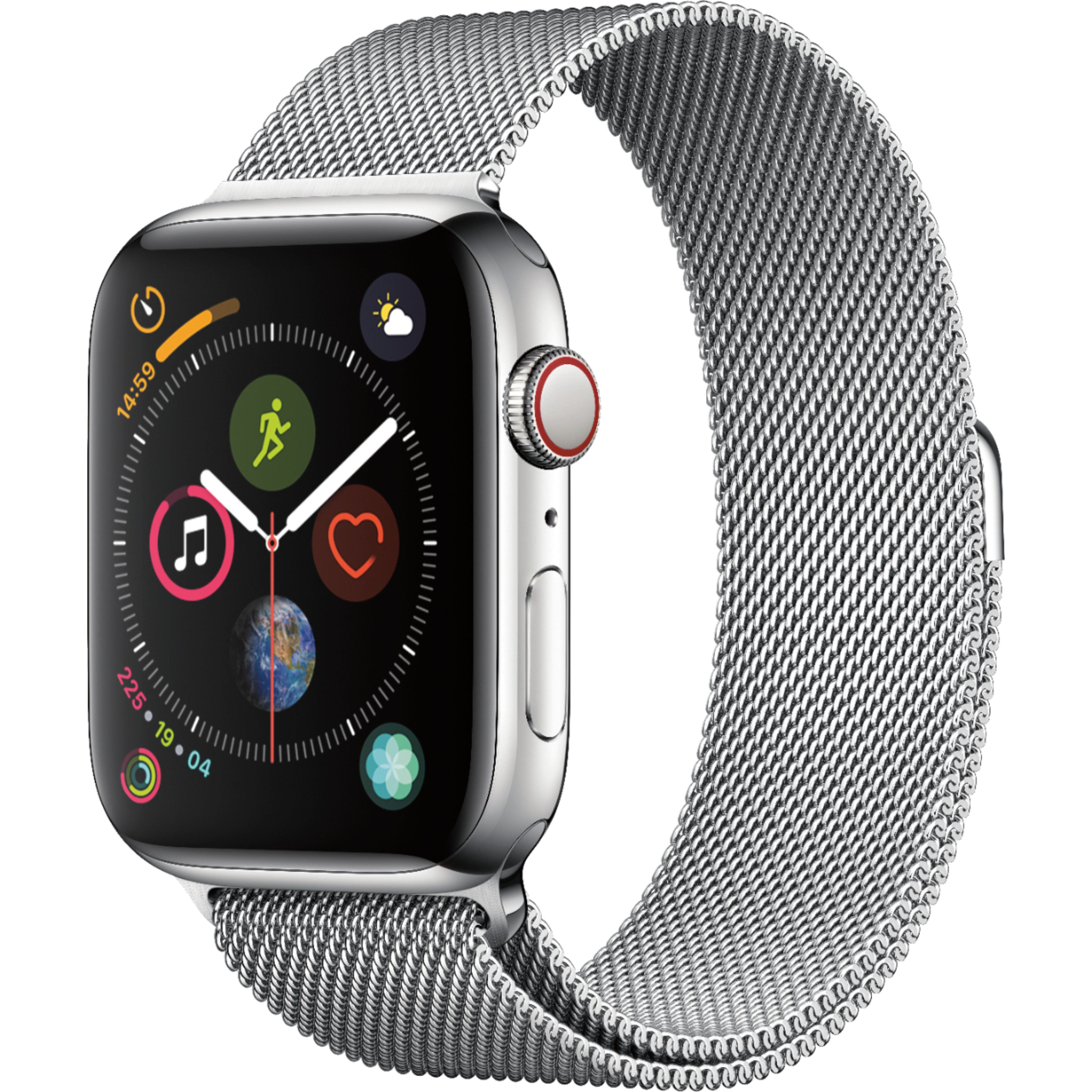 Apple Watch Series 4 GPS+LTE w/ 44MM Stainless Steel Case & Milanese Loop Band (Refurbished)