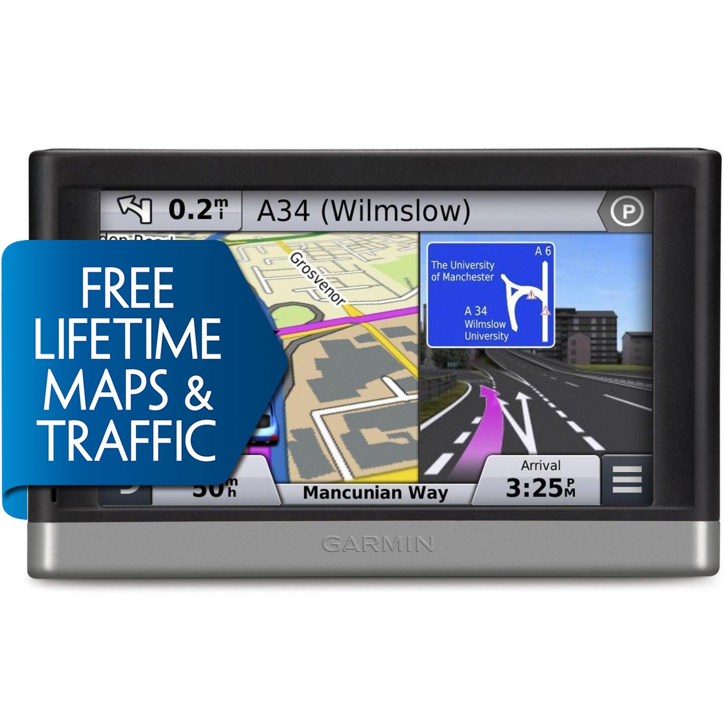 Garmin Nuvi 2598LMTHD GPS System Lifetime Maps & Traffic - Black (Refurbished)