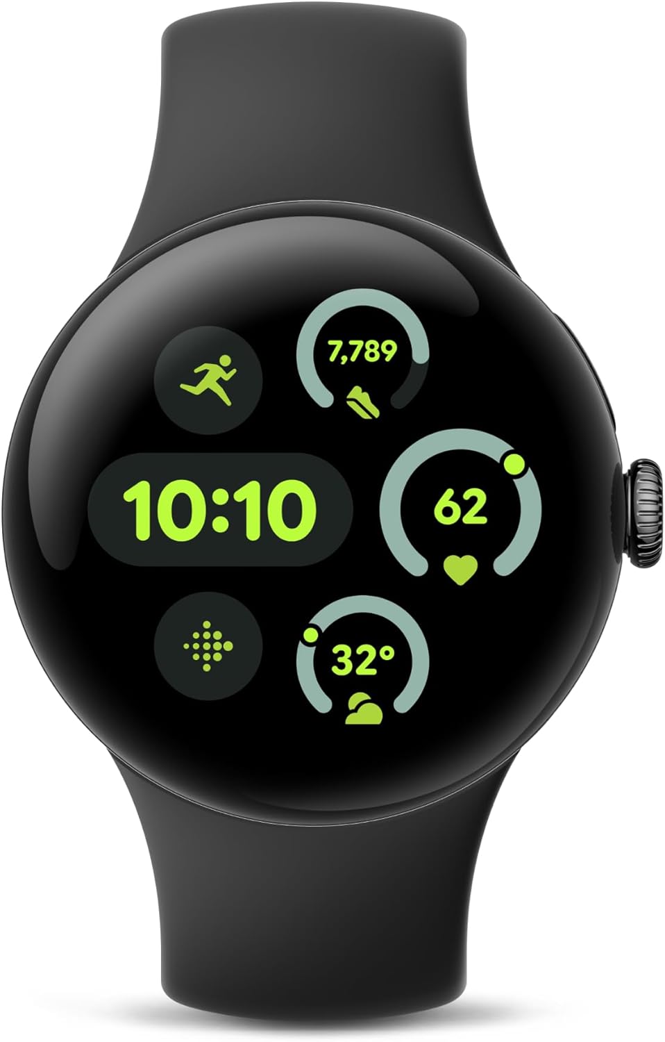Google Pixel Watch 3 (GPS+LTE) 41MM Matte Black Aluminum Obsidian Active Band (Refurbished)
