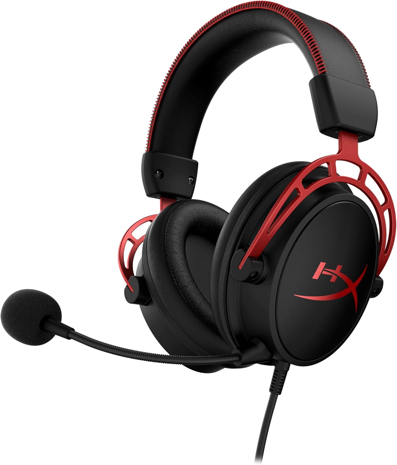 HyperX Cloud Alpha Wired Gaming Headset for PC, PS5, and PS4 - Black/Red (Refurbished)
