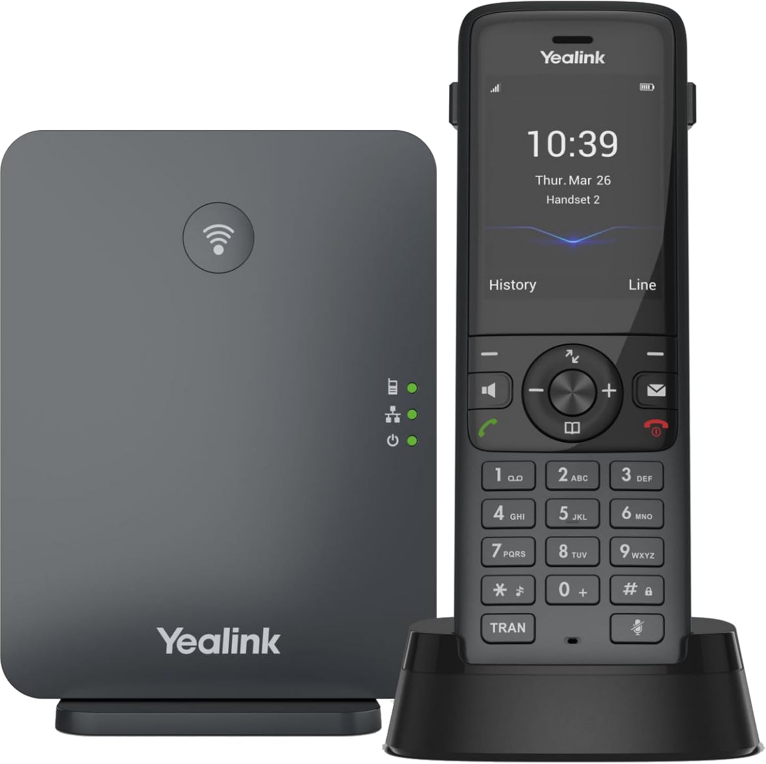 Yealink W70B DECT IP Base Station & Wireless Handset - Classic Gray (Used)