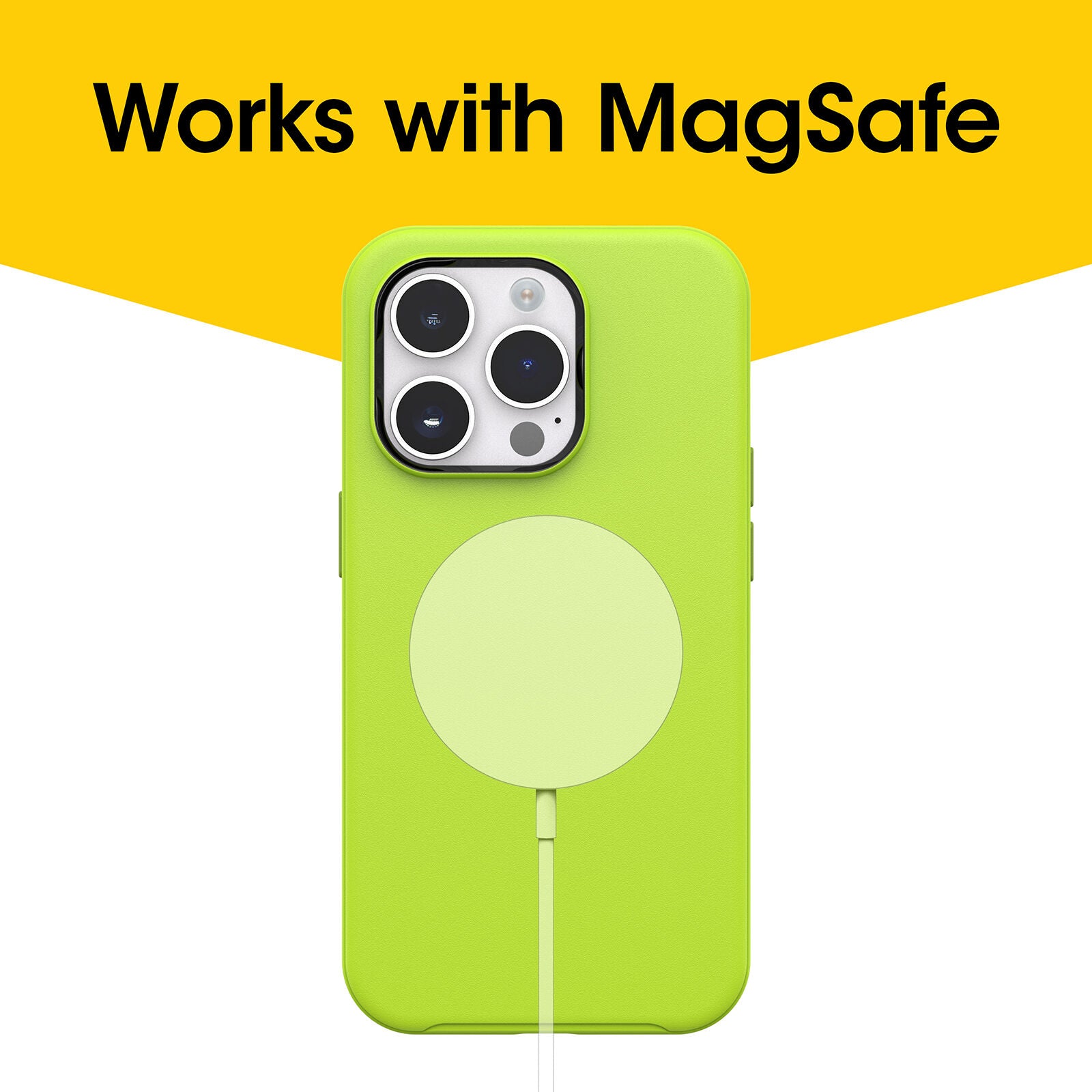 OtterBox SYMMETRY SERIES+ case w/MagSafe for Apple iPhone 14 Pro - Lime All Yours (77-89055)(New)