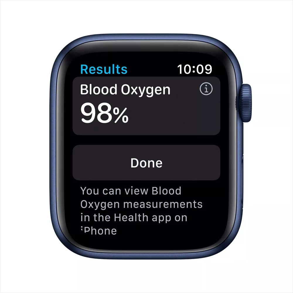 Apple Watch Series 6 40MM (GPS) - Blue Aluminum Case & Deep Navy Sport Band (Renewed)