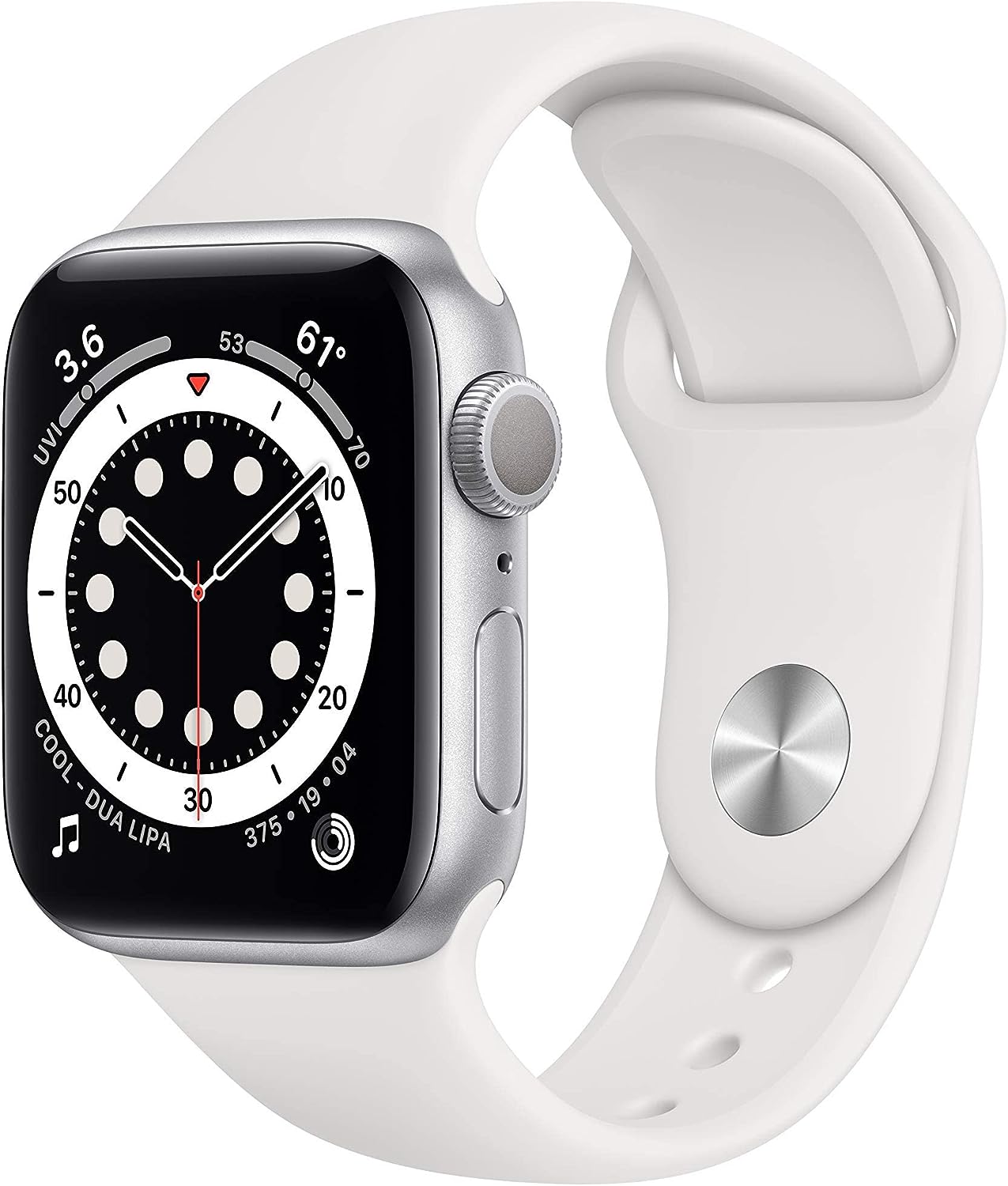 Apple Watch Series 6 GPS w/ 40MM Silver Aluminum Case & White Sport Band (Used)