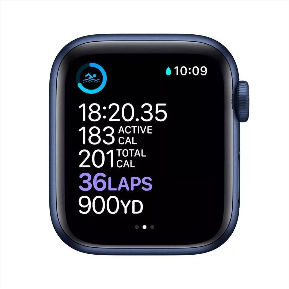 Apple Watch Series 6 (2020) 44mm GPS + Cellular - Blue Aluminum Case & Deep Navy Sport Band (New)