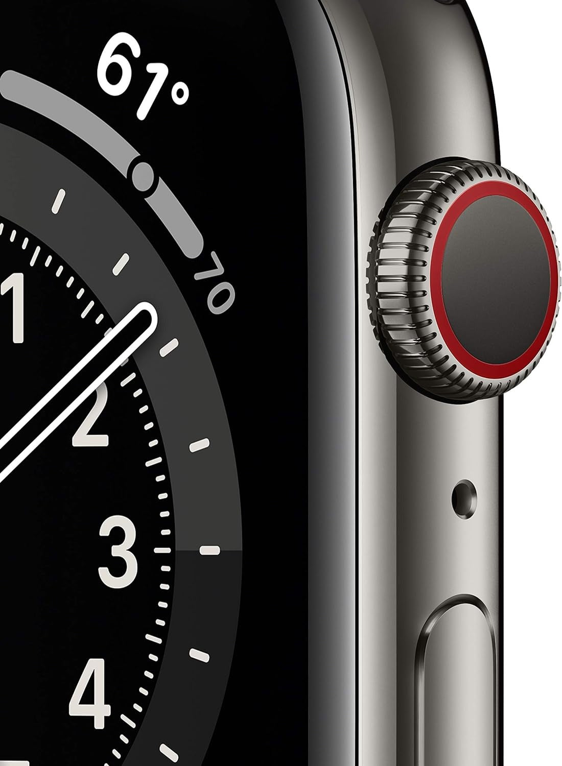 Apple Watch Series 6 (2020) 44mm GPS + Cellular - Graphite Stainless Steel Case & Black Sport Band (Used)