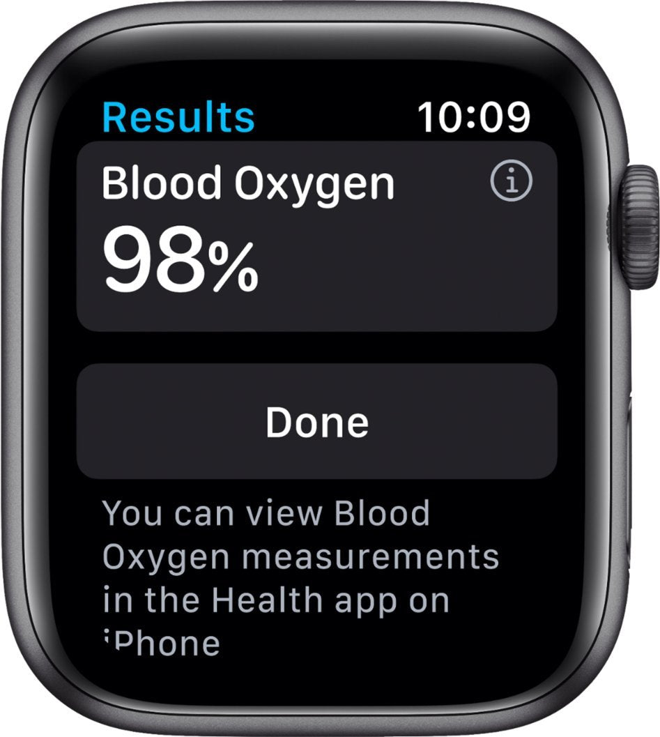 Apple Watch Series 6 (GPS + LTE) - 44MM Silver Titanium Case Black Sport Band (Used)