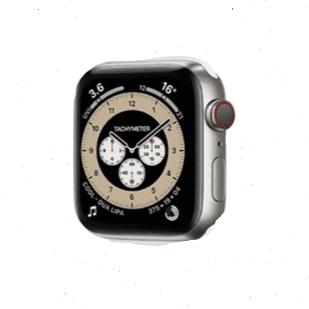 Apple Watch Series 6 (GPS + LTE) 44MM Titanium Titanium Case White Sport Band (Used)