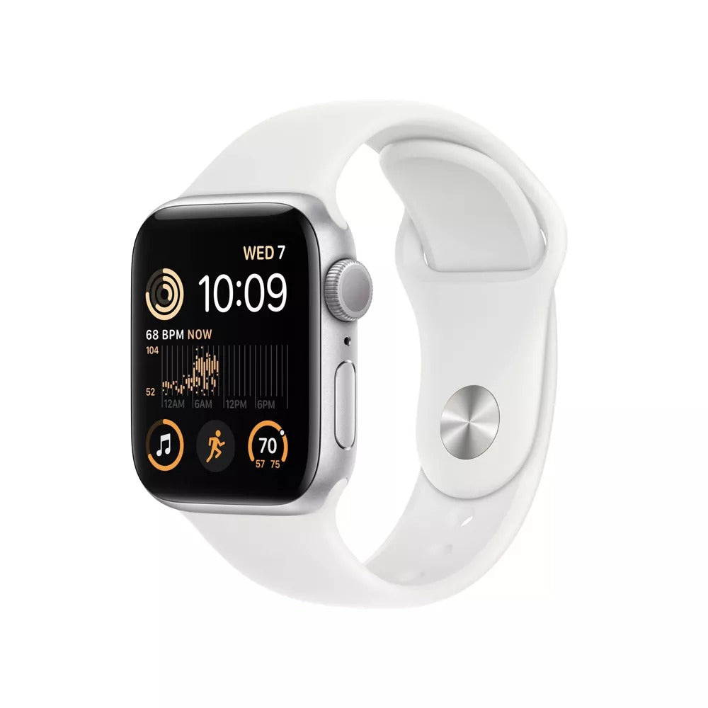 Apple Watch Series 6 GPS + LTE w/ 40MM Stainless Steel Case & White Sport Band (Used)