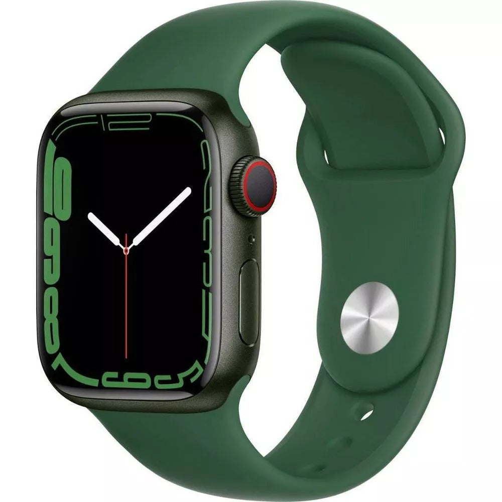 Apple Watch Series 7 (GPS + LTE) 45mm Green Aluminum Case &amp; Clover Sport Band (Used)