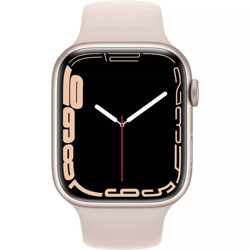 Apple Watch Series 7 (GPS + LTE) 45mm Silver Stainless Steel Case & Starlight Sport Band (Used)