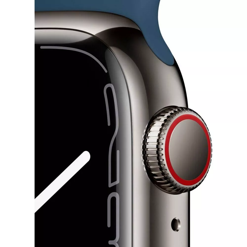 Apple Watch Series 7 (GPS + LTE) 45mm Graphite Stainless Steel Case & Abyss Blue Sport Band (Used)