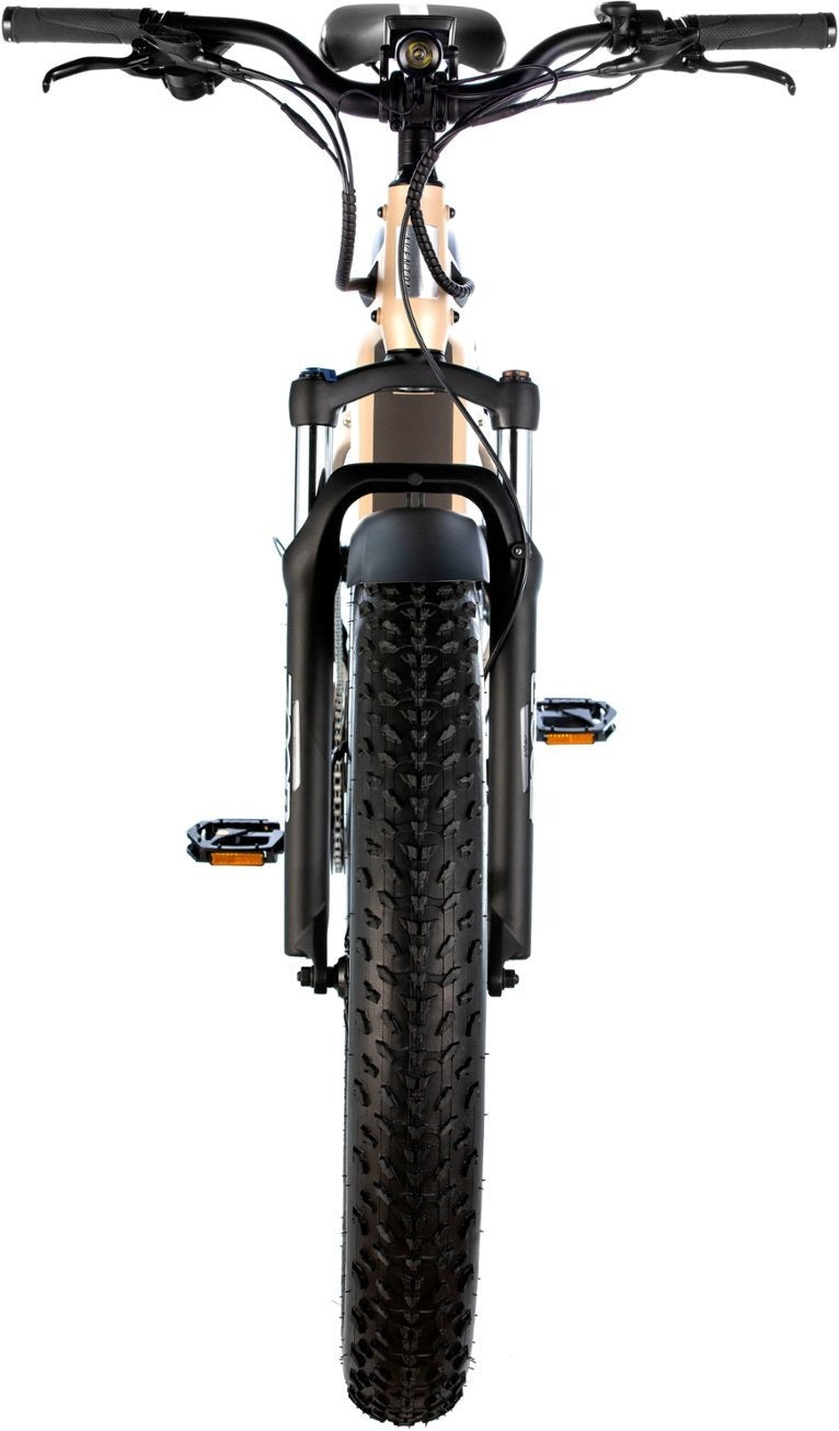 Aventon Aventure Step-Over Ebike with 45-mile Operating Range, Large -SoCal Sand (Used)