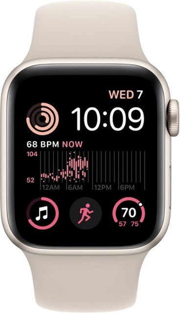 Apple Watch SE 2nd Gen (GPS + LTE) 40mm Starlight Aluminum Case &amp; Starlight Sport Band (Used)