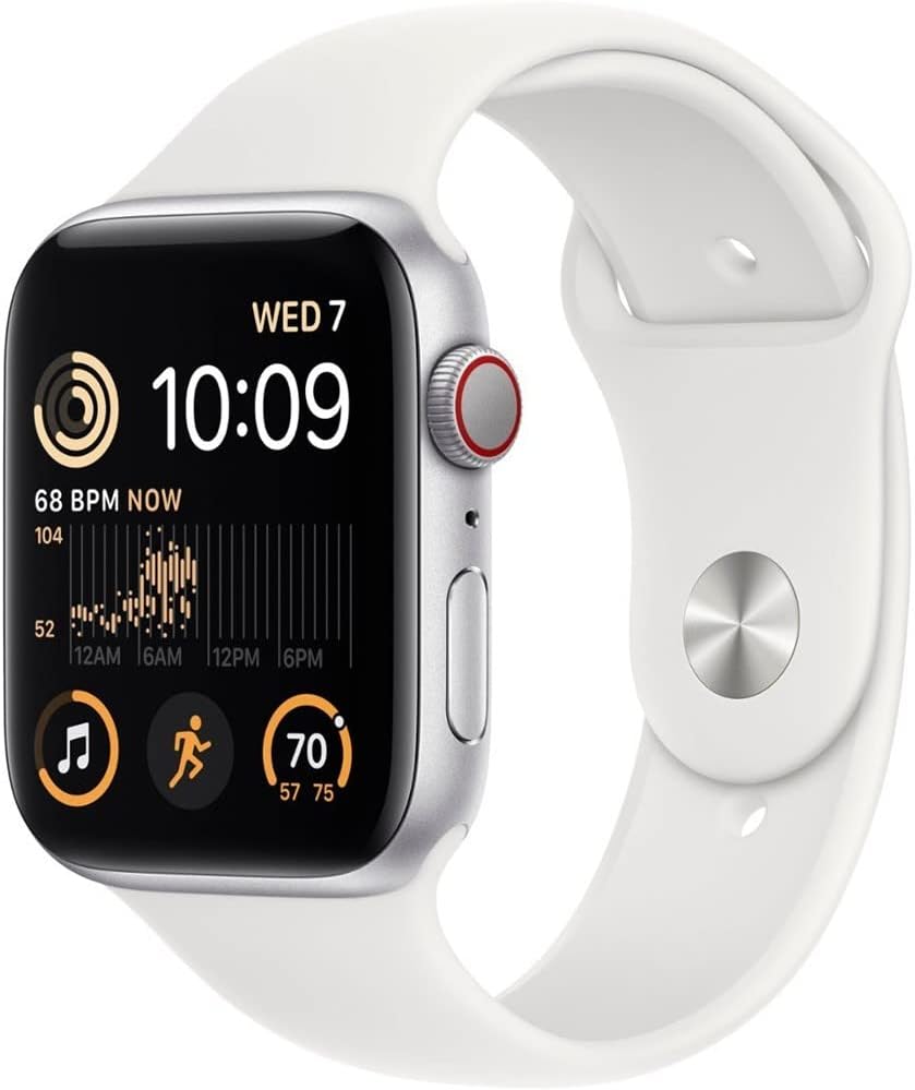 Apple Watch Series 6 (GPS + LTE) 44mm Silver Titanium Case & White Sport Band (Used)