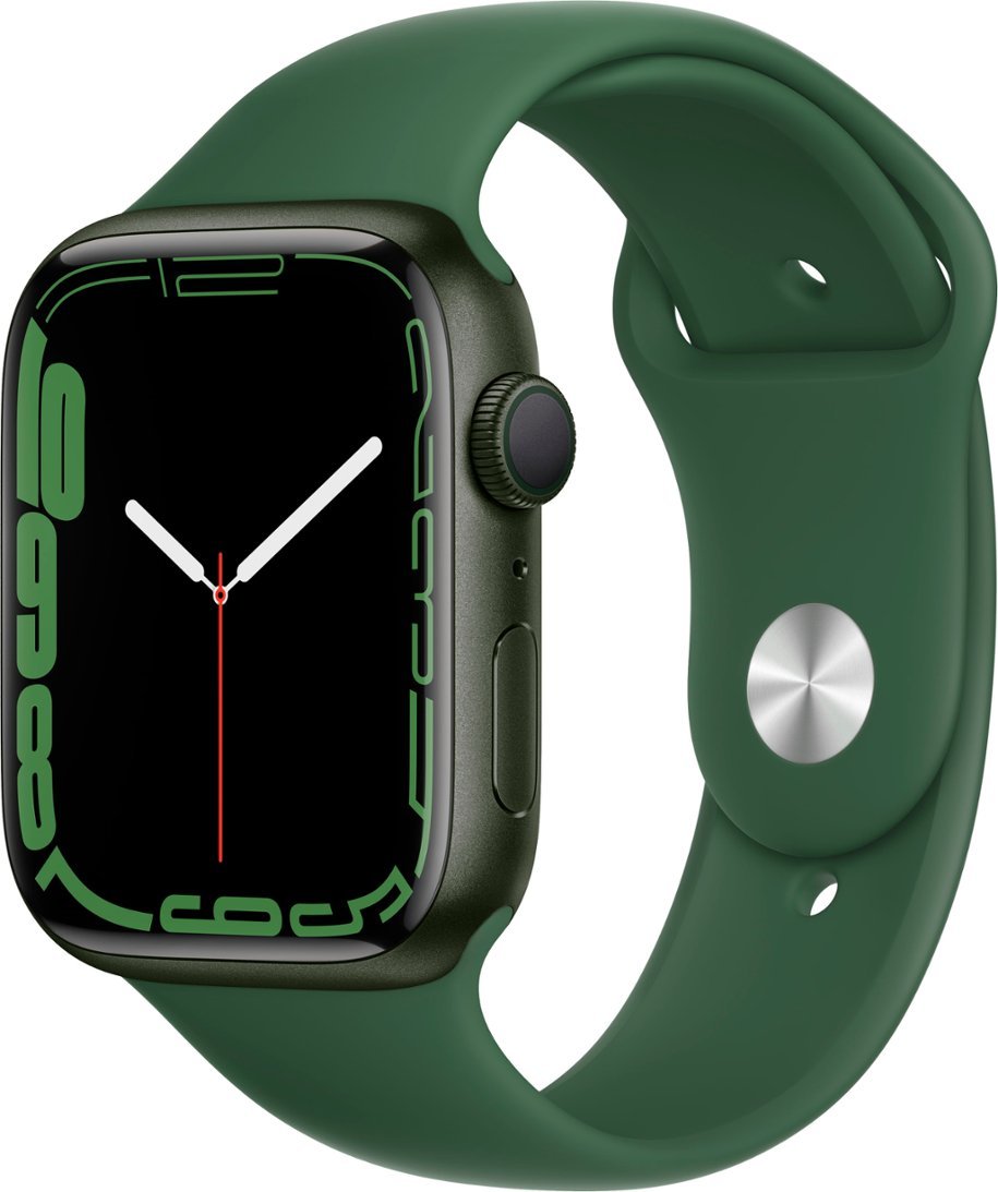 Apple Watch Series 7 (GPS) 45MM Green Aluminum Case Clover Sport Band (Used)