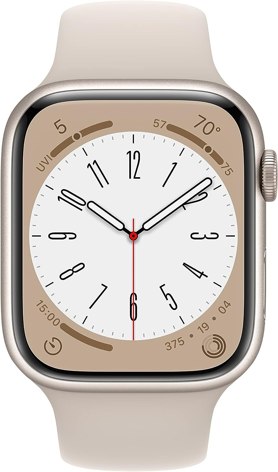 Apple Watch Series 8 (GPS + LTE) 45mm Silver Stainless Steel Case & Starlight Sport Band (Used)