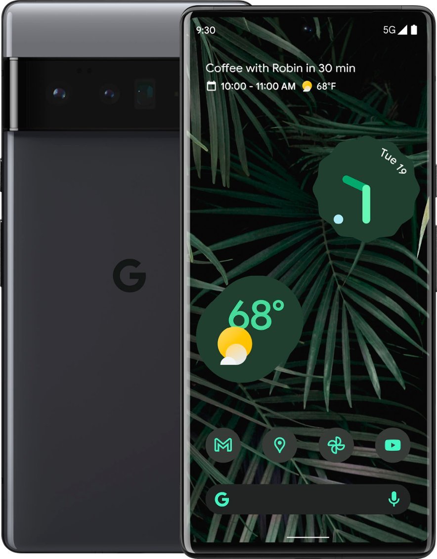 Google Pixel 6 Pro 5G 128GB (Unlocked) - Stormy Black (Certified Refurbished)