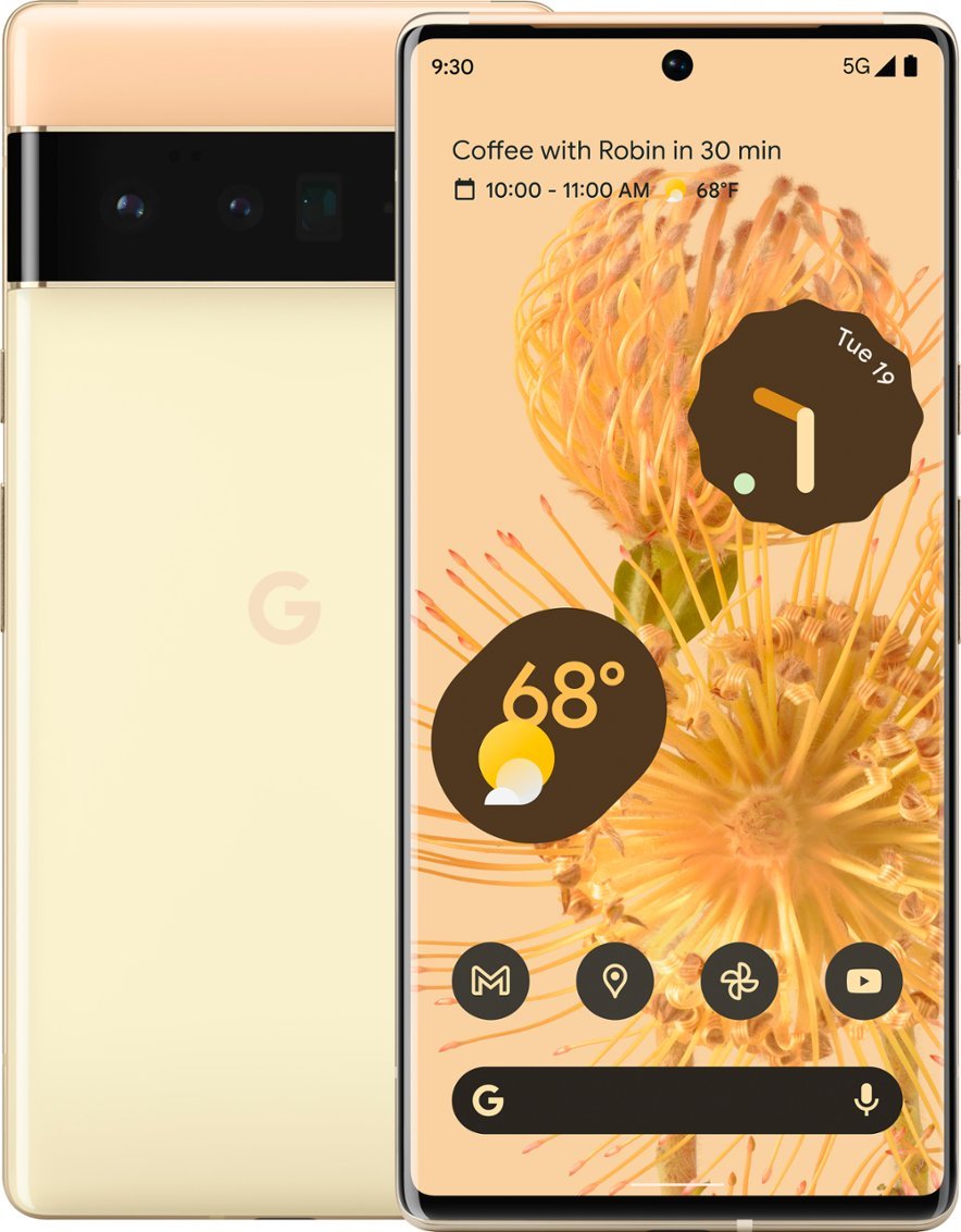Google Pixel 6 Pro 128GB (Unlocked) - Sorta Sunny (Certified Refurbished)