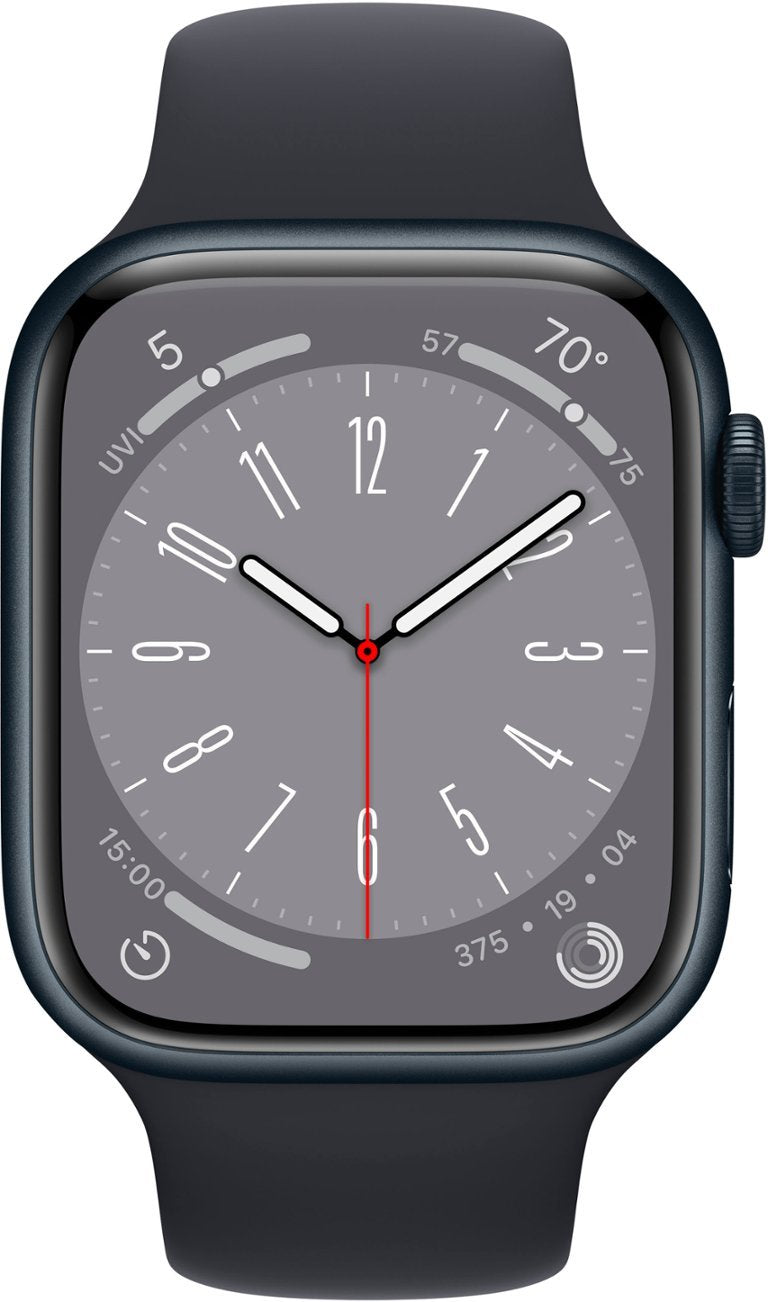 Apple Watch Series 8 (GPS) 45MM Midnight Aluminum Case &amp; Sport Band (Refurbished)