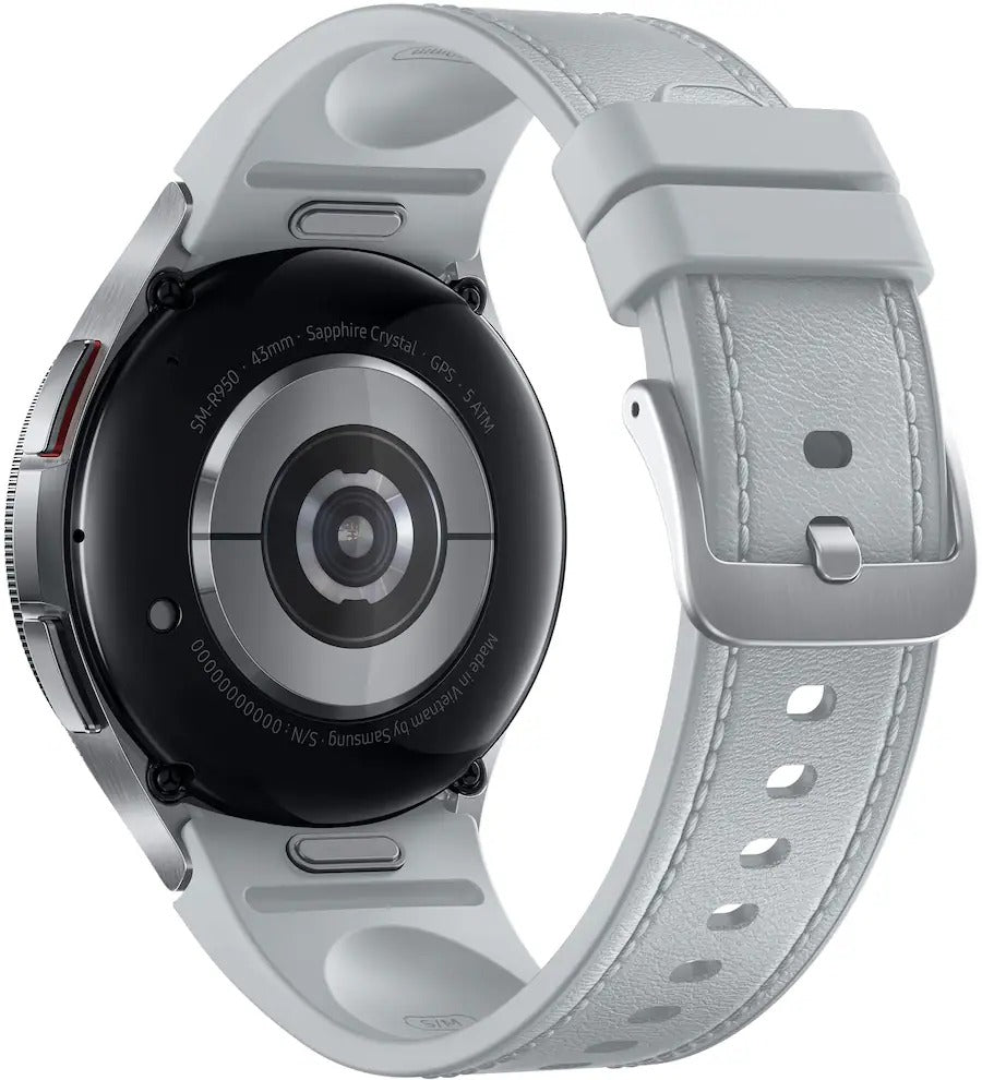 Samsung Galaxy Watch 6 Classic 43mm (Wifi + 4G) Silver Hybrid Eco-Leather Band (Used)