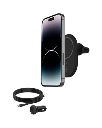 Belkin BoostCharge 10W Magnetic Wireless Car Charger for MagSafe - Black (Certified Refurbished)