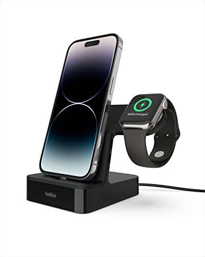 Belkin PowerHouse Charge Dock for Apple Watch + iPhone - Black (New)