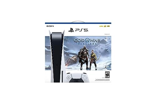 Sony PlayStation 5 Console, 825GB Disc Edition - God of War Ragnarök Bundle (Certified Refurbished)