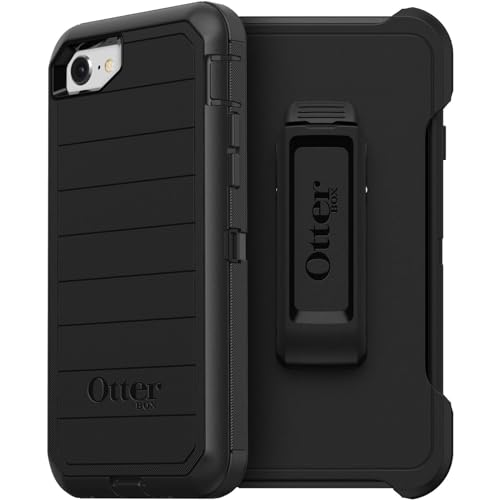 OtterBox DEFENDER SERIES Case & Holster for iPhone SE 2nd Gen / 7 / 8 - Black (New)