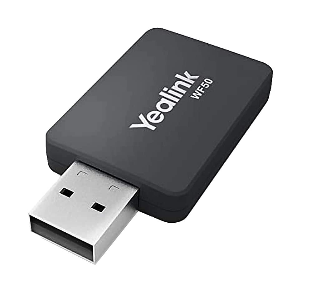 Yealink WF50 Wi-Fi Adapter For IP Phone/USB/External - Black (Renewed)