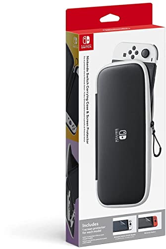 Nintendo Switch Carrying Case and Screen Protector - Black (New)