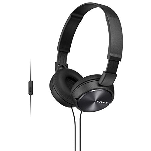 Sony MDR-ZX310AP ZX Series Wired On Ear Headphones with Mic - Black (Refurbished)
