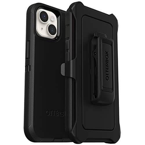OtterBox DEFENDER SERIES Case & Holster for Apple iPhone 14 - Black (Certified Refurbished)