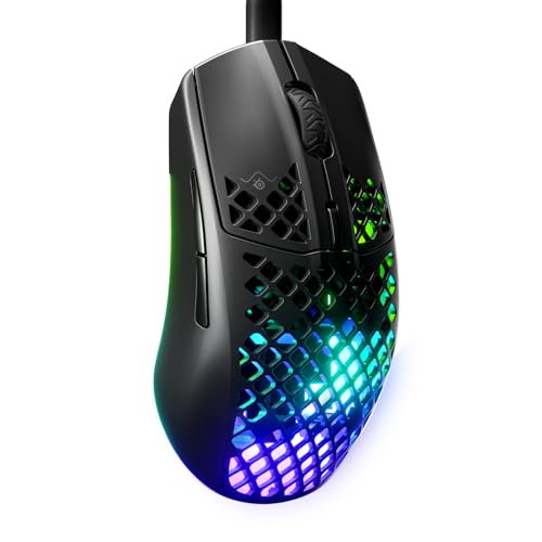 SteelSeries Aerox 3 Light 8500 CPI TrueMove Core Optical Sensor Wired Gaming Mouse - Black (Refurbished)
