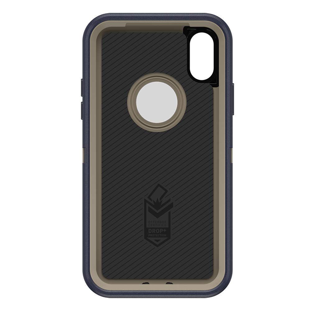 OtterBox DEFENDER SERIES Case & Holster for iPhone X / XS (ONLY) - Dark Lake Blue (Certified Refurbished)