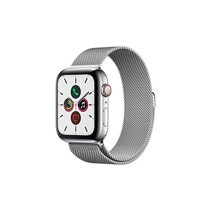 Apple Watch Series 5 (GPS+LTE) 44MM Silver Titanium Case Silver Milanese Loop (Refurbished)