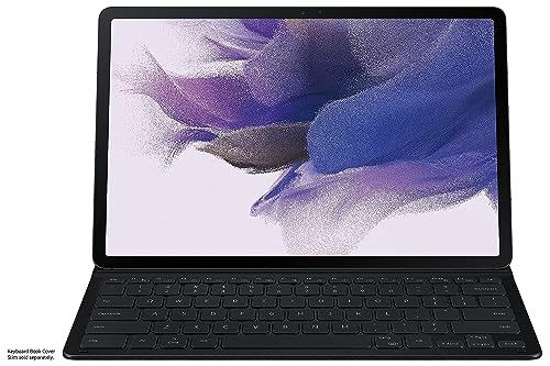 Samsung Cover with Keyboard Slim for Galaxy Tab S8+ /  S7+ / S7 FE - Black (Renewed)