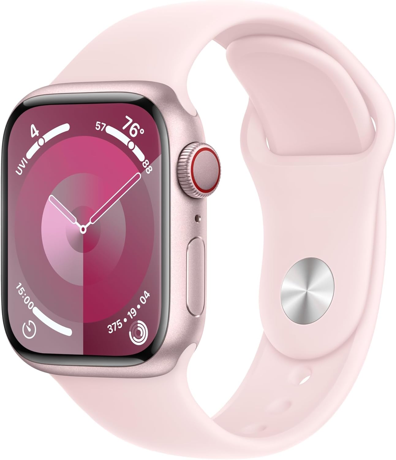 Apple Watch Series 9 (GPS + LTE) 41MM Pink Aluminum Case Light Pink Sport Band (Used)