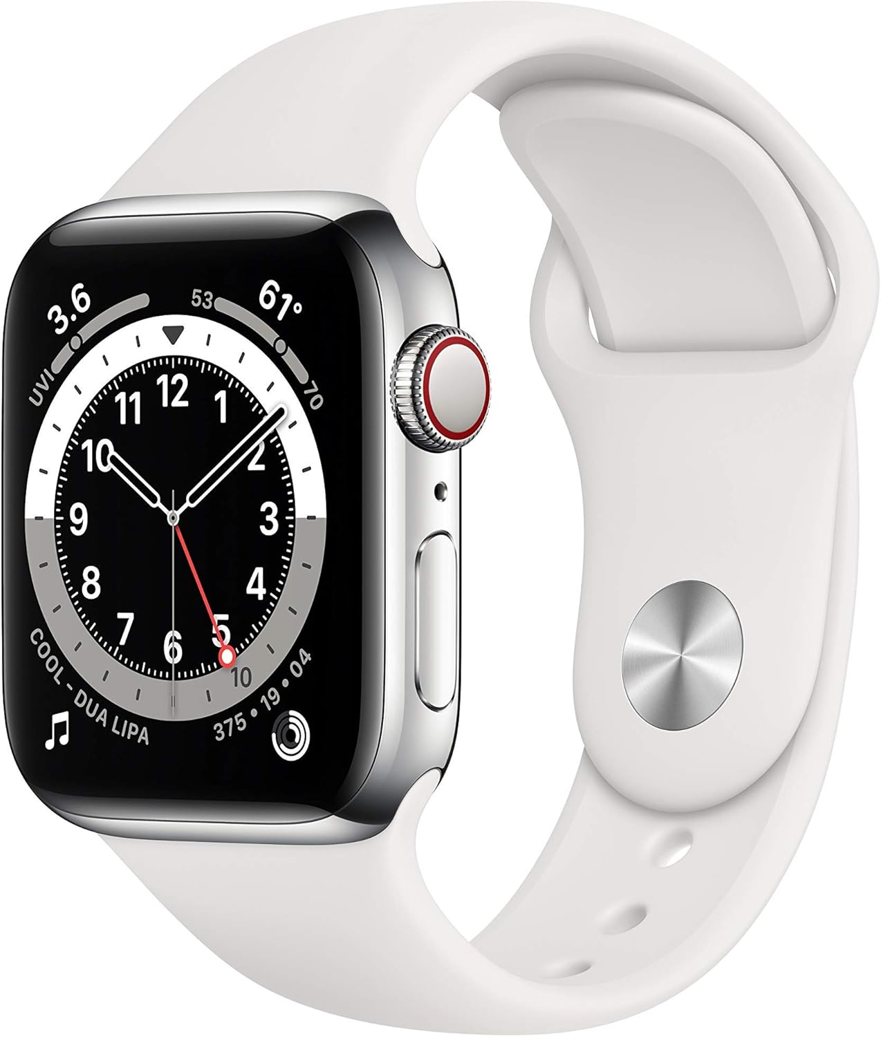 Apple Watch Series 6 (GPS + LTE) 40MM Titanium Case & White Sport Band (Used)