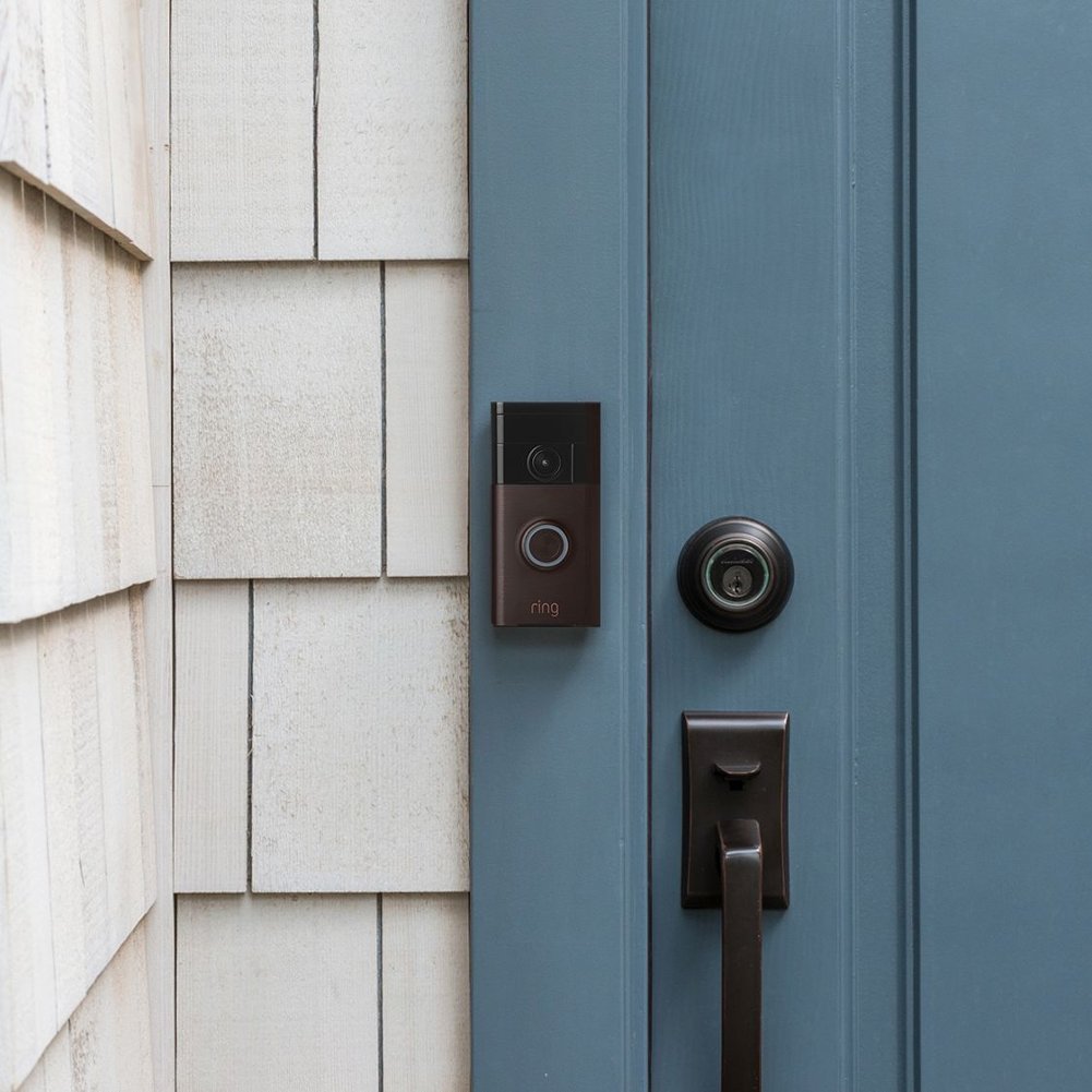 Ring - WiFi Smart Video Doorbell Motion Activated Alerts - Venetian Bronze (Refurbished)