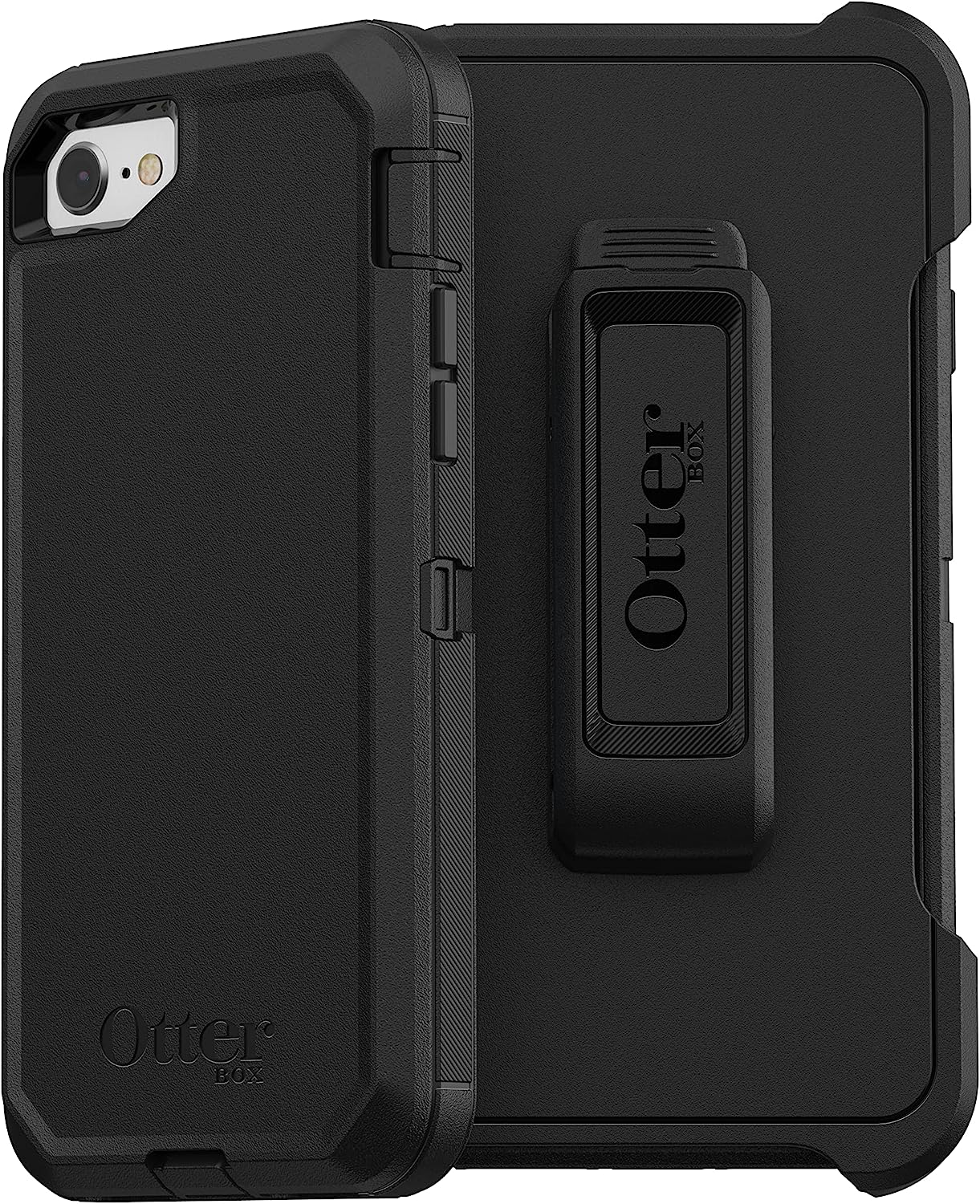 OtterBox DEFENDER SERIES Case &amp; Holster for iPhone SE 2nd Gen / 7 / 8 - Black (New)